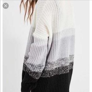 BDG white-black ombré knit cardigan